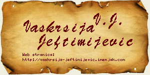 Vaskrsija Jeftimijević vizit kartica